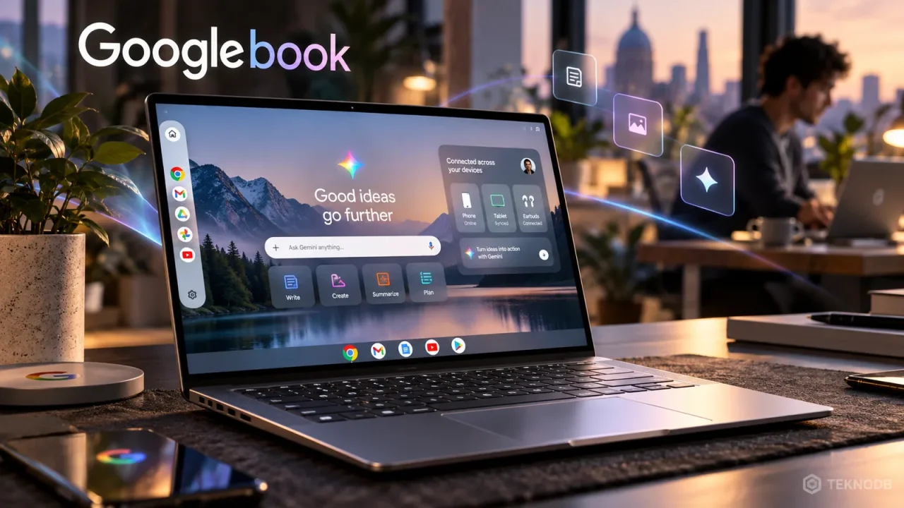 Googlebook Tanıtıldı: Android ve Gemini Gücüyle Pazar.