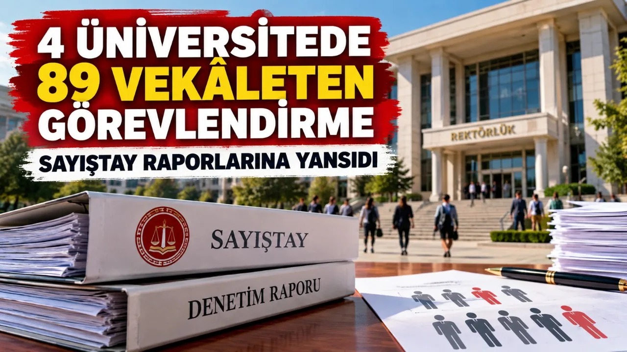 Sayıştay Raporu: 4 Üniversitede 89 Vekâlet Tespiti