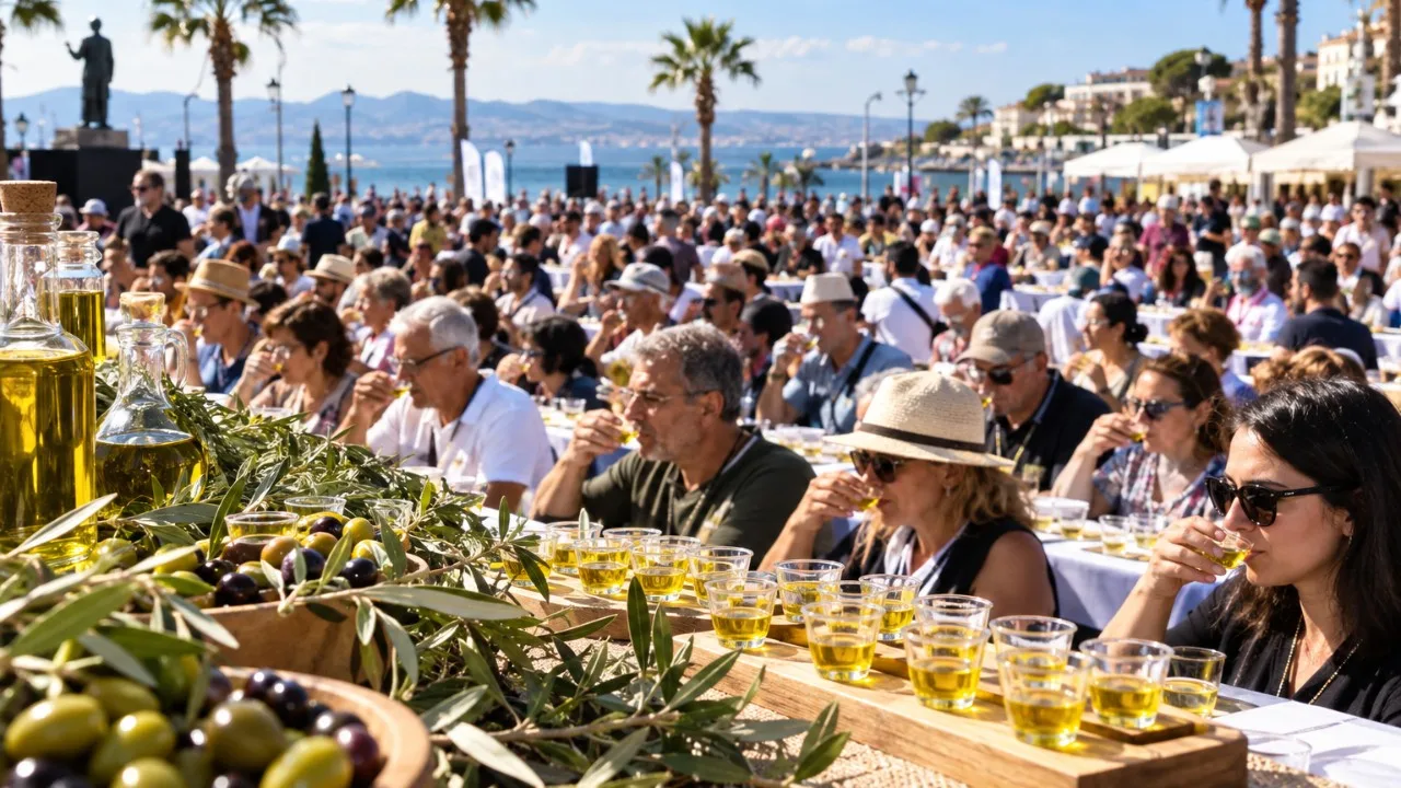 Didim'de zeytinyağı tadımında dünya rekoru kırıldı