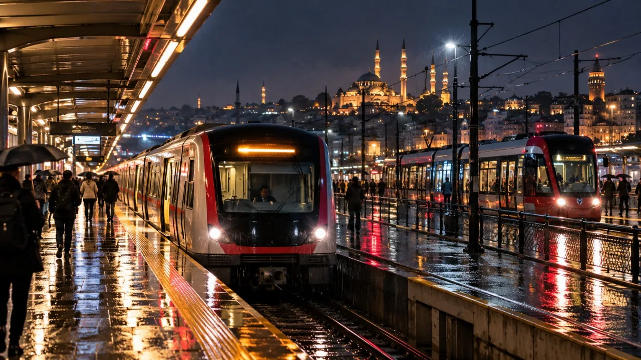 İstanbul'da metro ve tramvay seferleri 02.