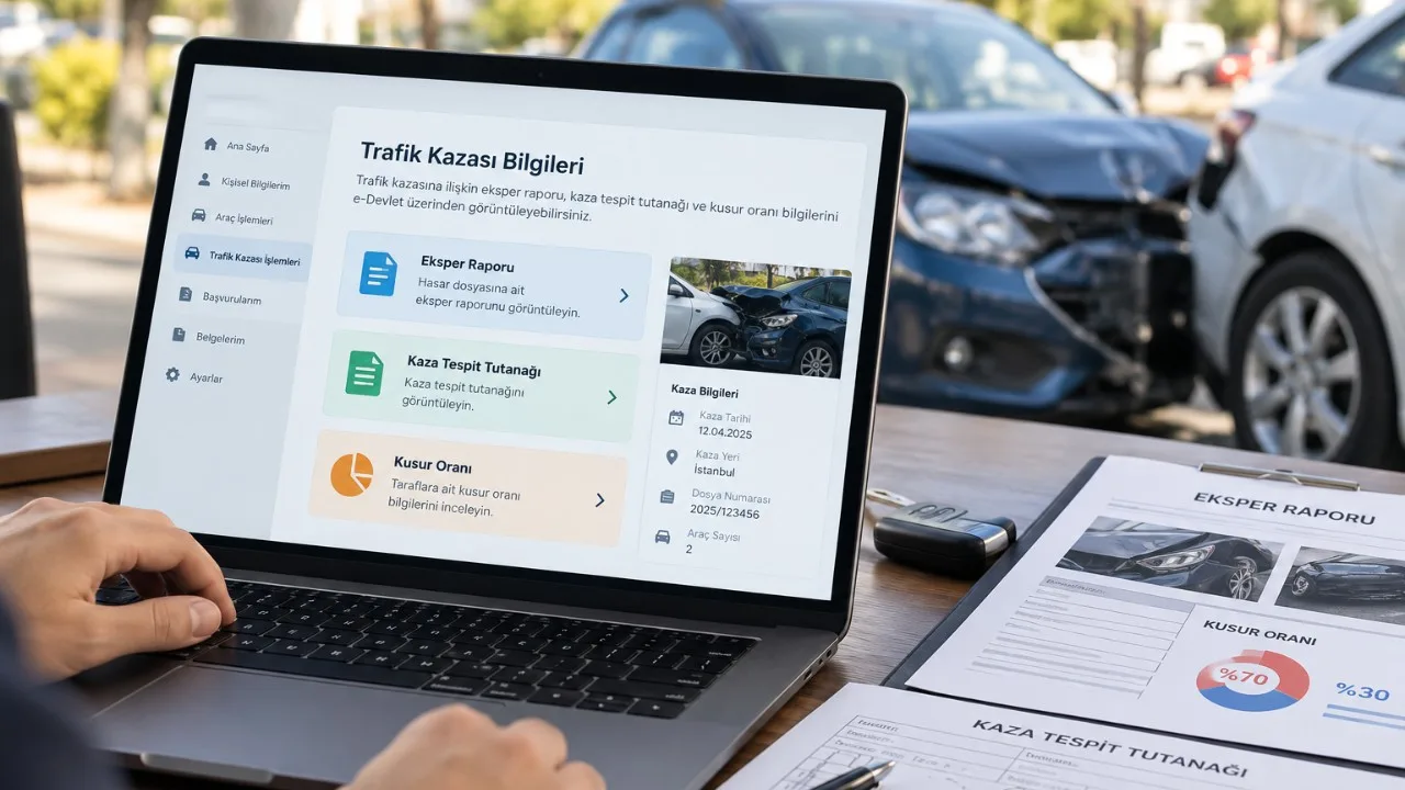 Kusur oranı ve eksper raporu e-Devlet'te