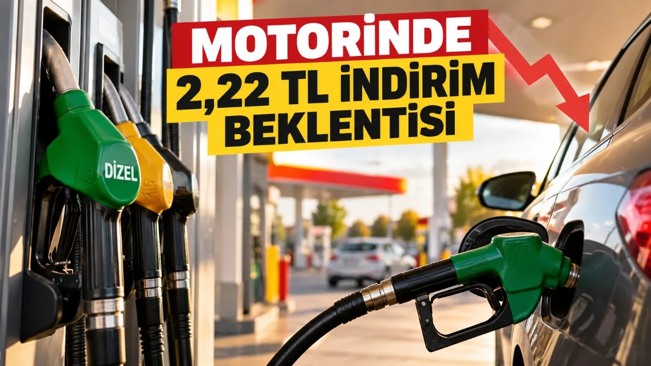Motorin fiyatında 2,22 TL'lik indirim başlıyor