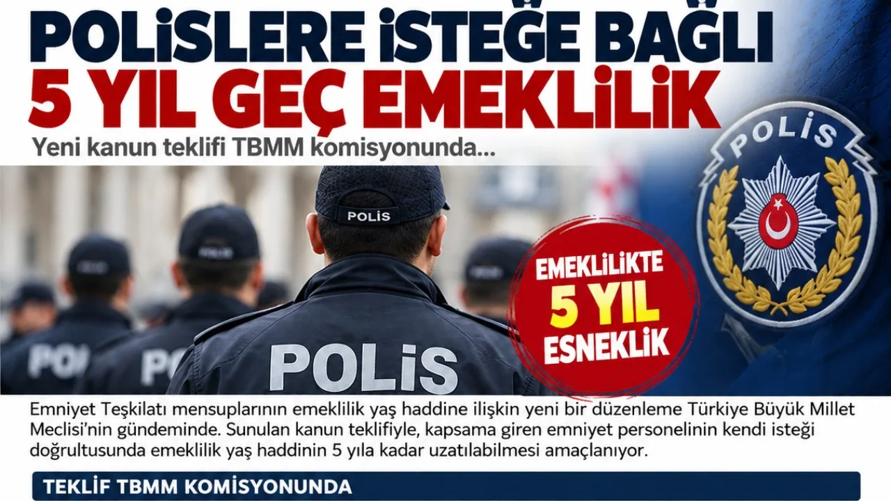Polislere emeklilikte 5 yıl esneklik teklifi