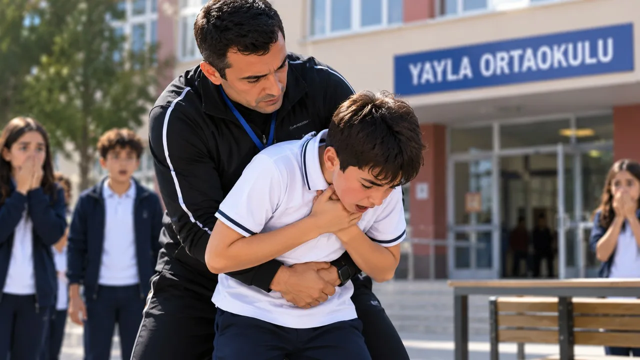 Zonguldak'ta öğretmen Heimlich ile hayat kurtardı